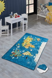 Conceptum Alfombra World Map 140 x 190 cm Multicolor